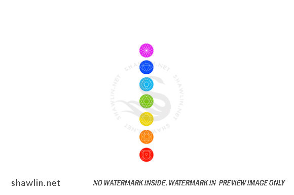 Download Chakra Icons with Respective Colors - Chakra Collection