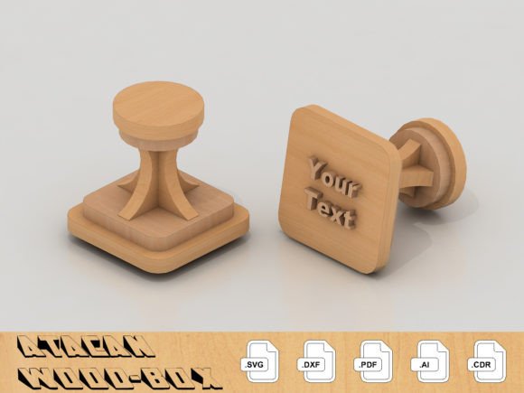 Download Stamp Handle Plan Laser Cut SVG File 146 - Premium Resources