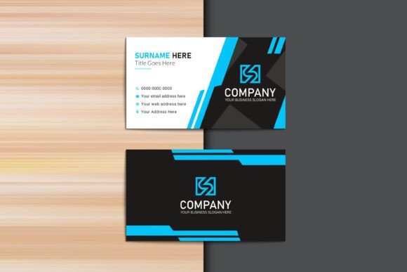 Download Blue Geometric Graphic Business Card - Premium Resources